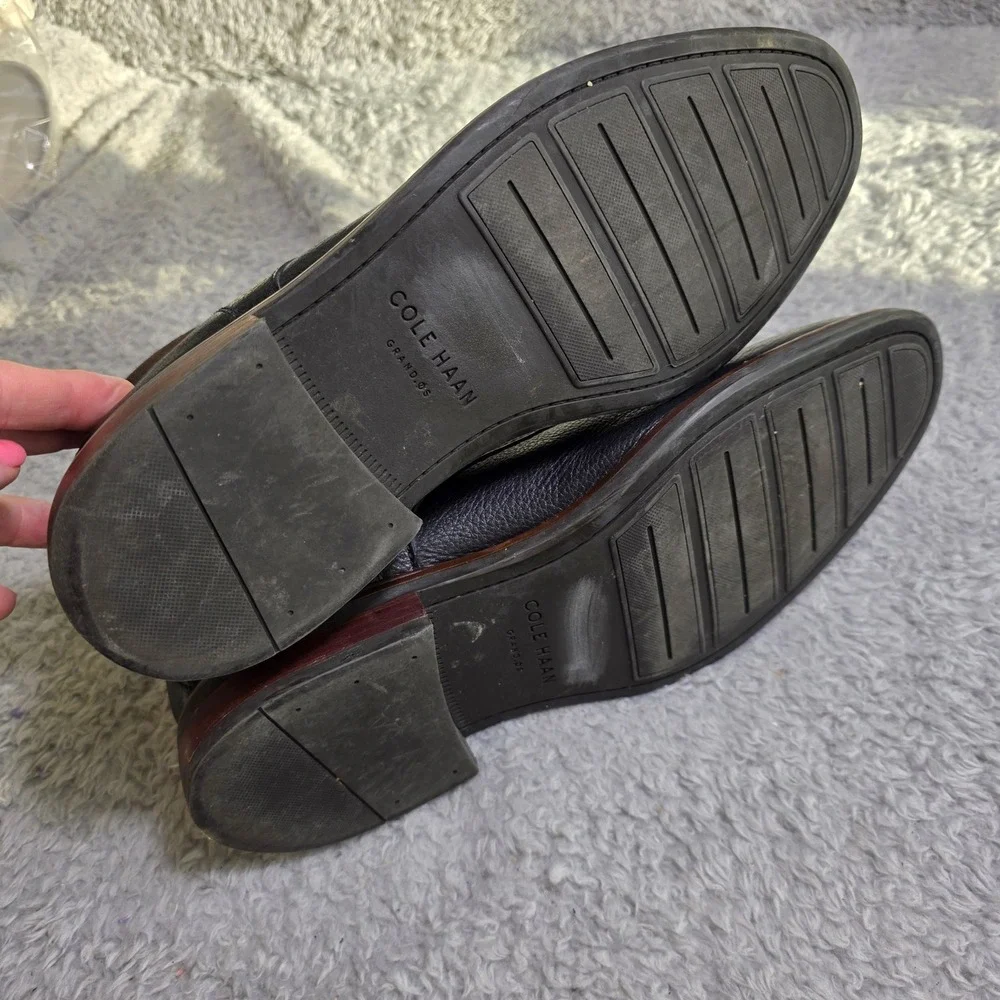 Cole Haan Watson‎ Chukka Boots Black Pebbled Leather Grand.OS Mens 11 Excellent